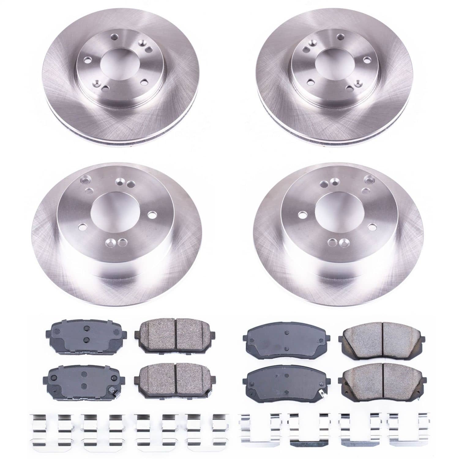 Power Stop - KOE5852 - Front and Rear - Disc Brake Pad and Rotor Kit