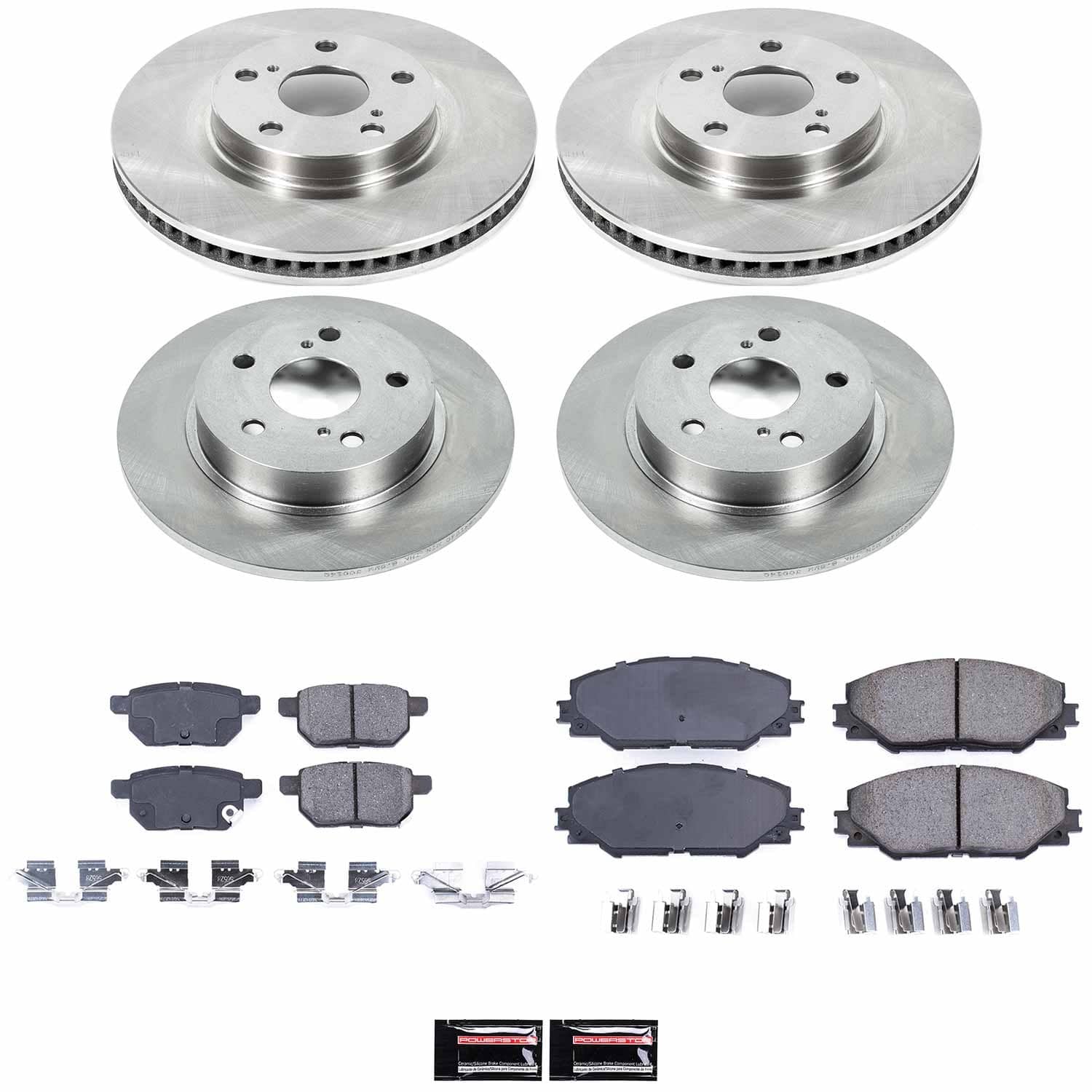 Power Stop - KOE6076 - Front and Rear - Disc Brake Pad and Rotor Kit