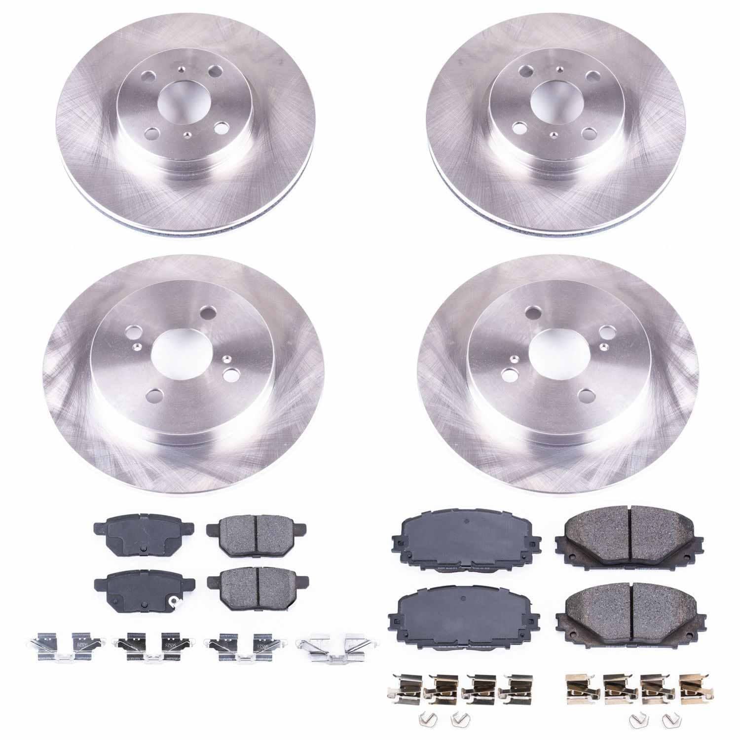Power Stop - KOE6105 - Front and Rear - Disc Brake Pad and Rotor Kit