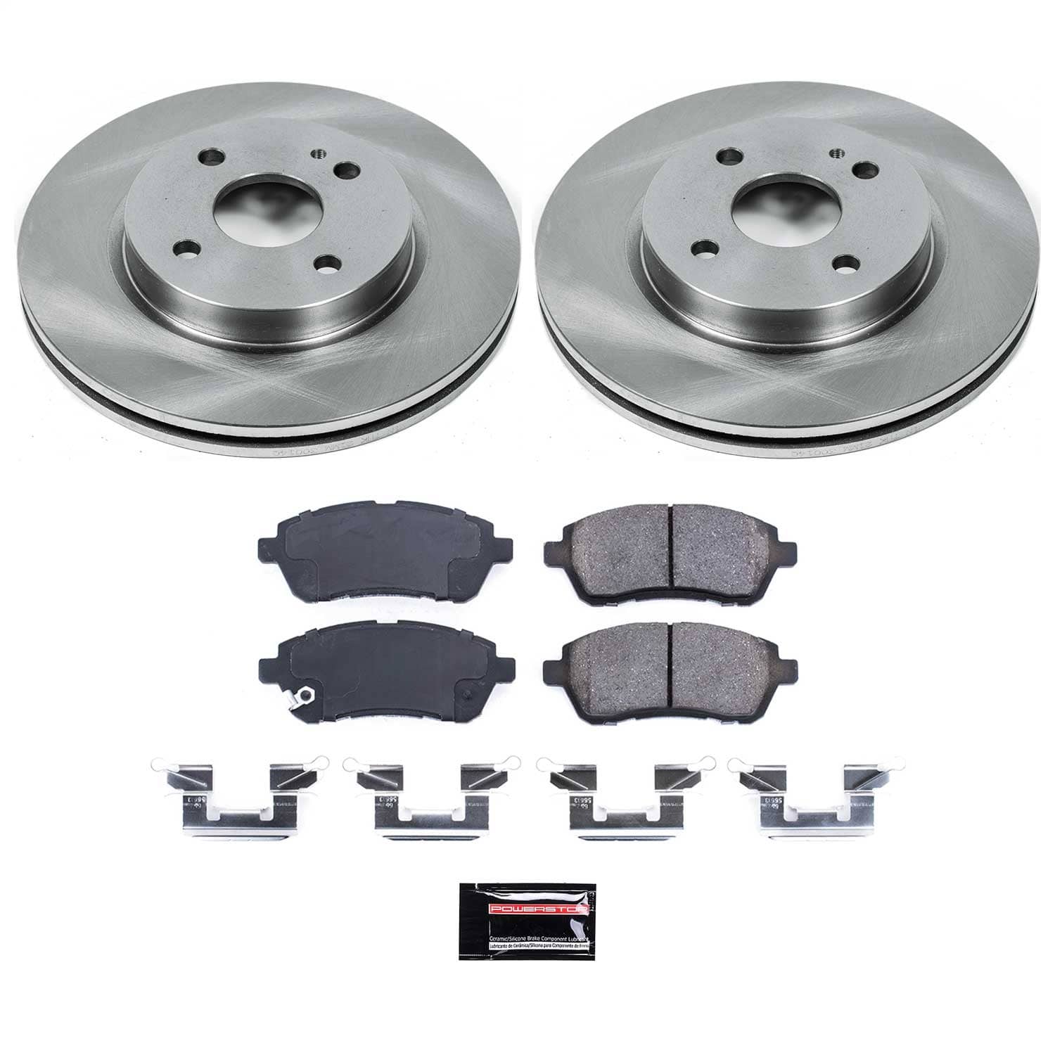 Power Stop - KOE6344 - Front - Disc Brake Pad and Rotor Kit
