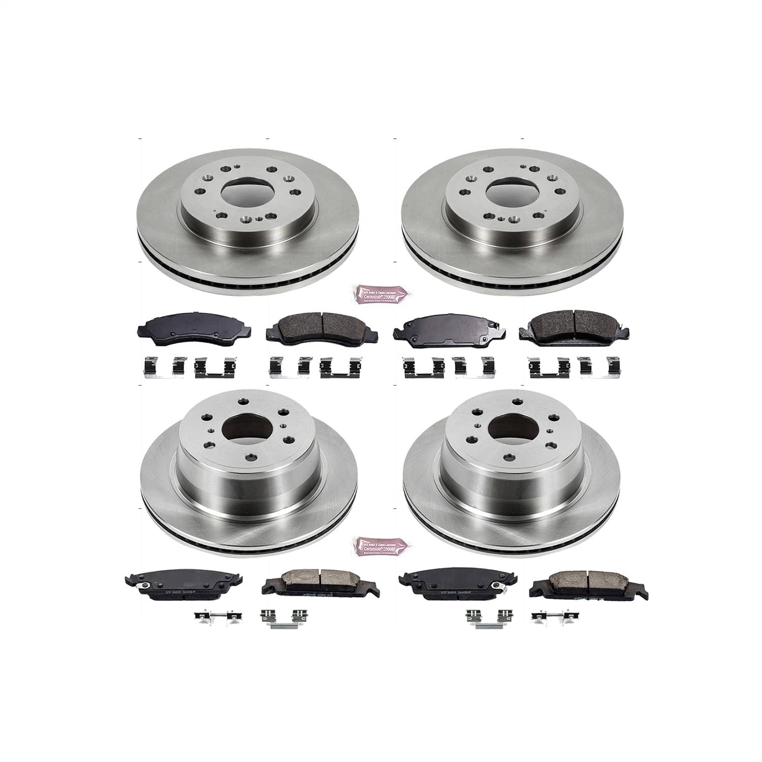 Power Stop - KOE6560 - Front and Rear - Disc Brake Pad and Rotor Kit