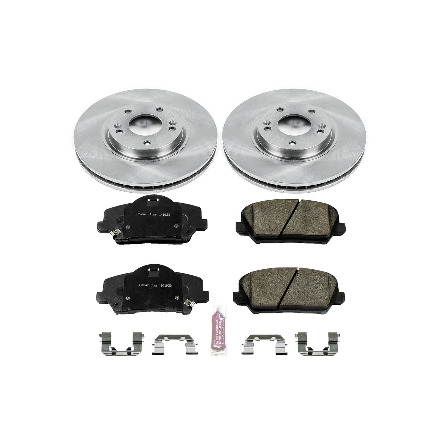 Power Stop - KOE6935 - Front - Disc Brake Pad and Rotor Kit