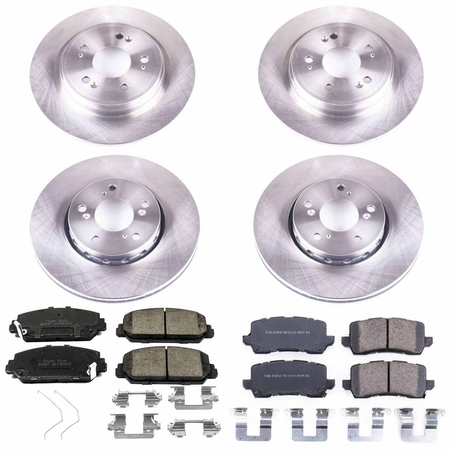 Power Stop - KOE6954 - Front and Rear - Disc Brake Pad and Rotor Kit