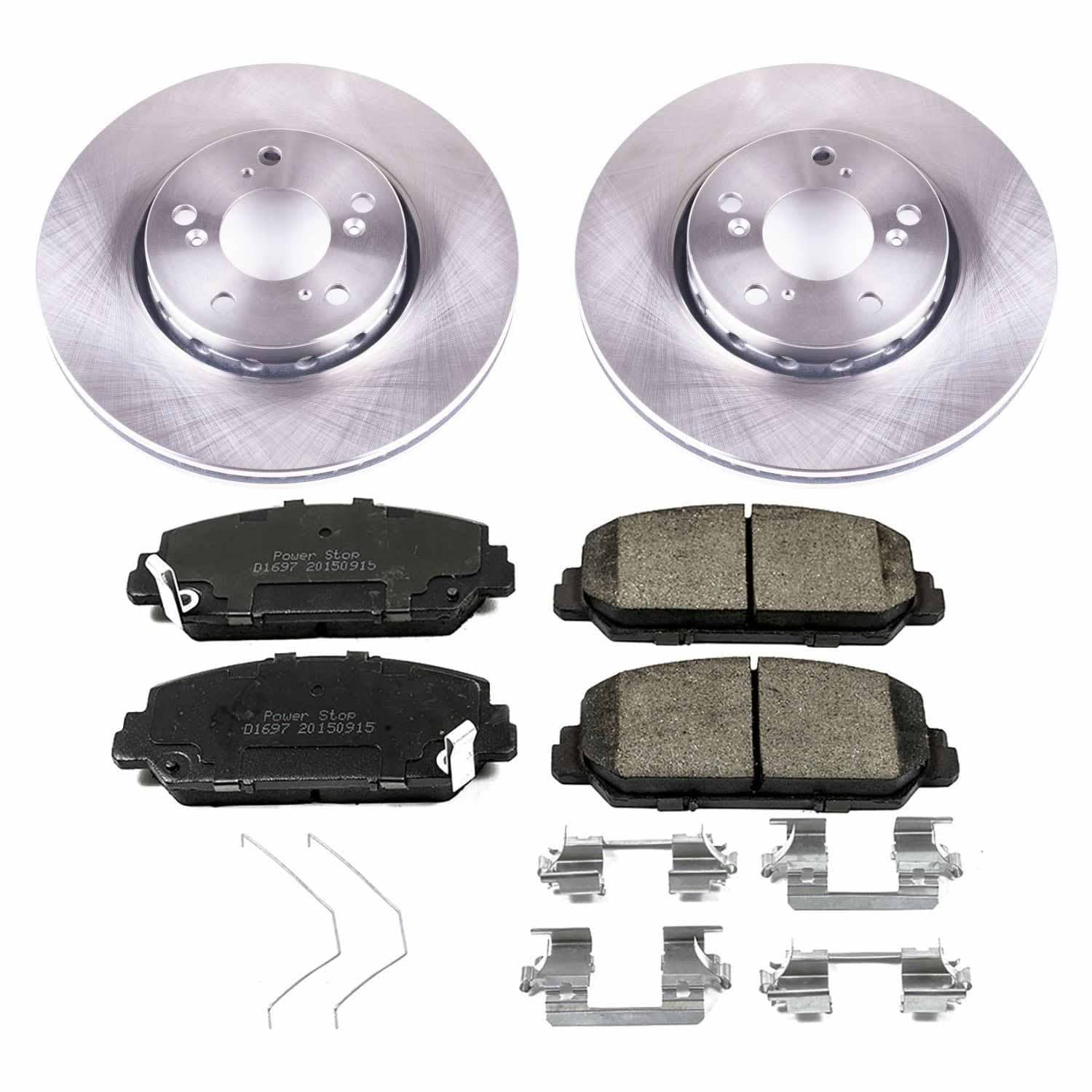 Power Stop - KOE6955 - Front - Disc Brake Pad and Rotor Kit