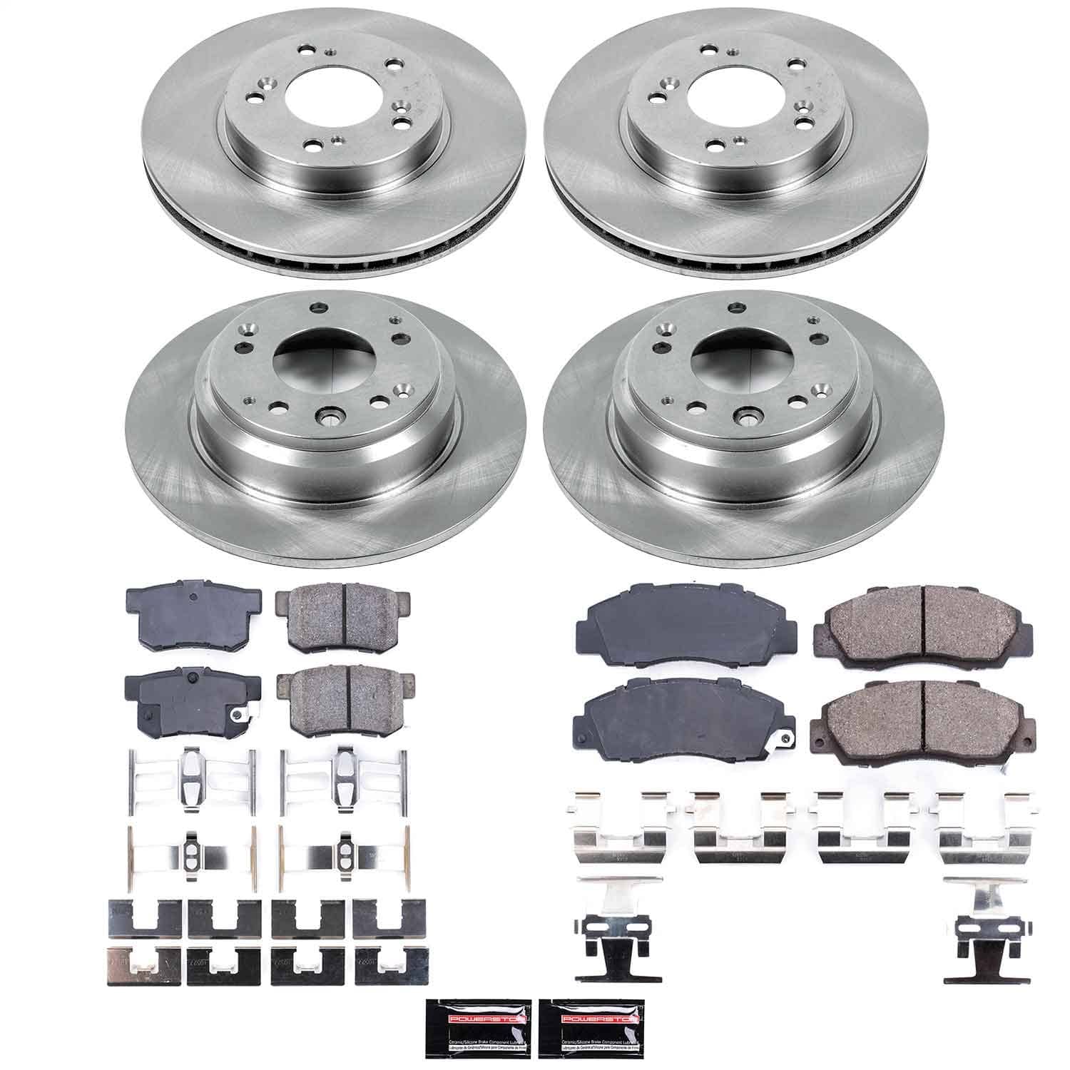 Power Stop - KOE705 - Front and Rear - Disc Brake Pad and Rotor Kit