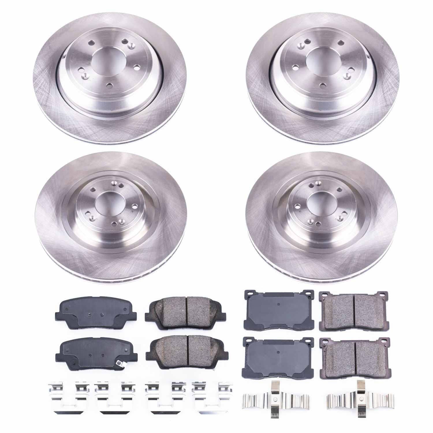 Power Stop - KOE7342 - Front and Rear - Disc Brake Pad and Rotor Kit
