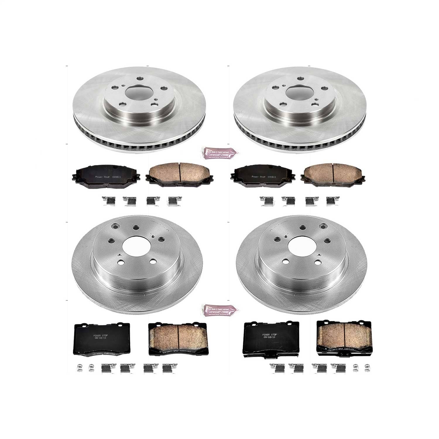 Power Stop - KOE7503 - Front and Rear - Disc Brake Pad and Rotor Kit