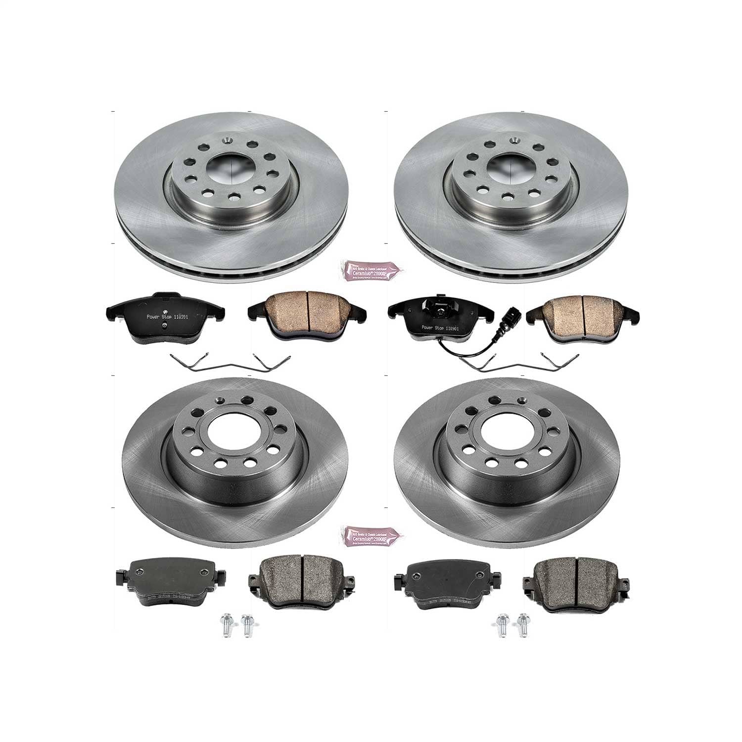 Power Stop - KOE7537 - Front and Rear - Disc Brake Pad and Rotor Kit
