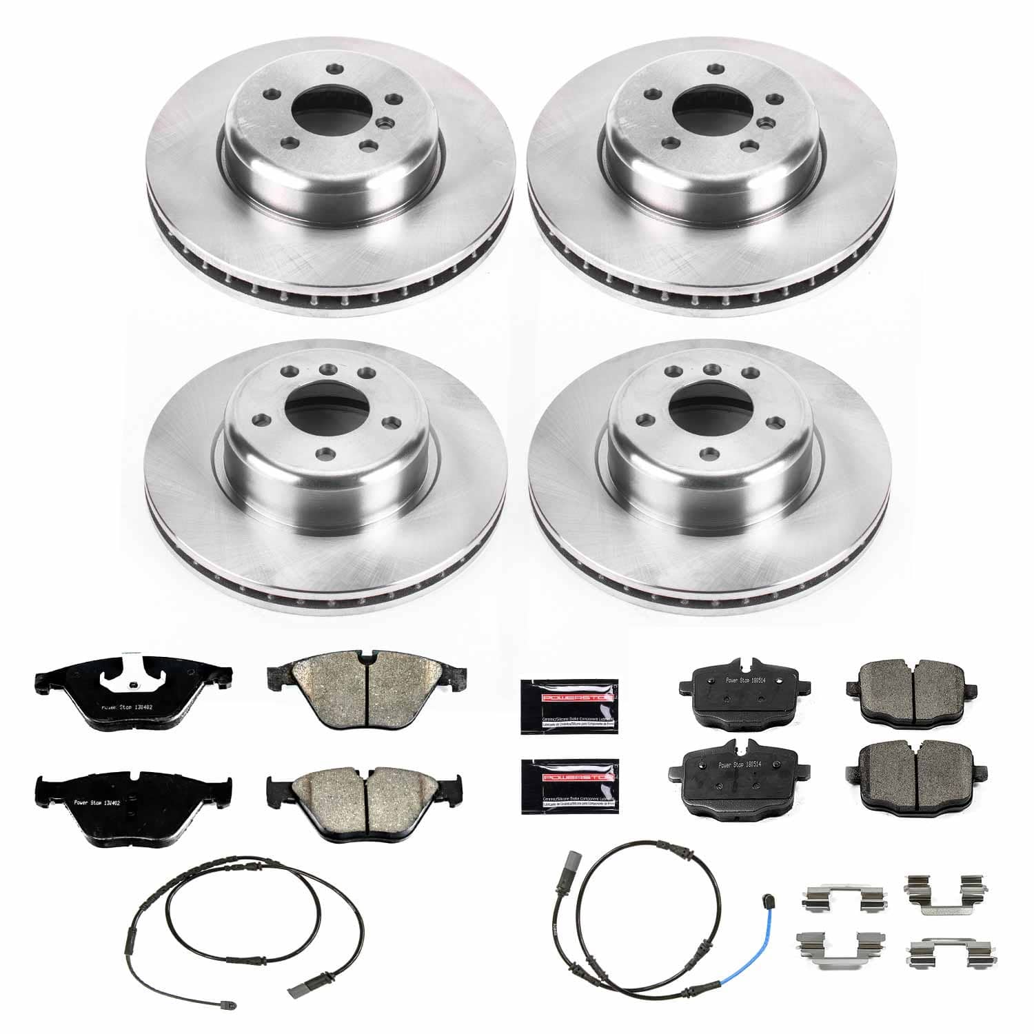 Power Stop - KOE7552 - Front and Rear - Disc Brake Pad and Rotor Kit