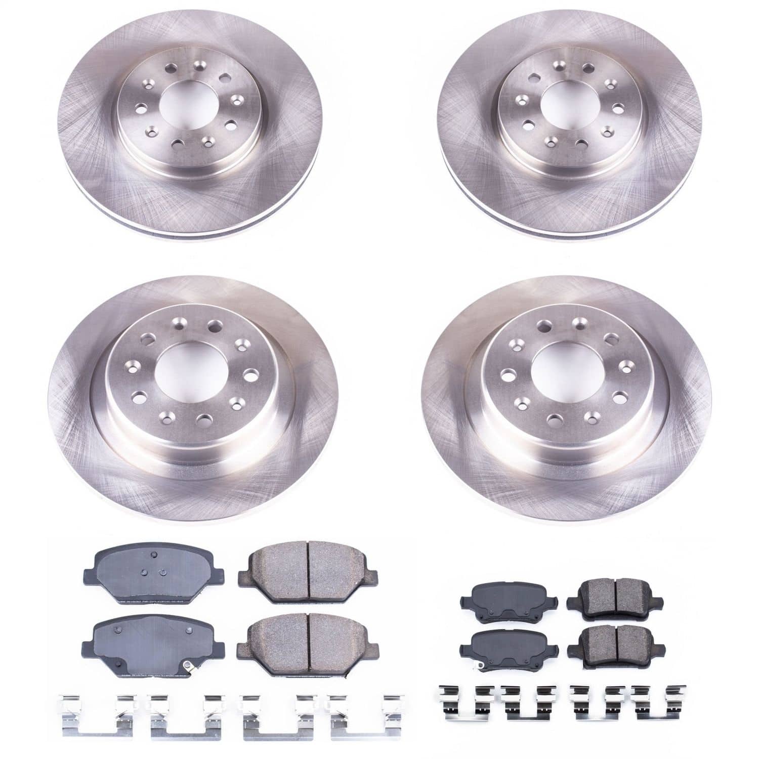 Power Stop - KOE7557 - Front and Rear - Disc Brake Pad and Rotor Kit