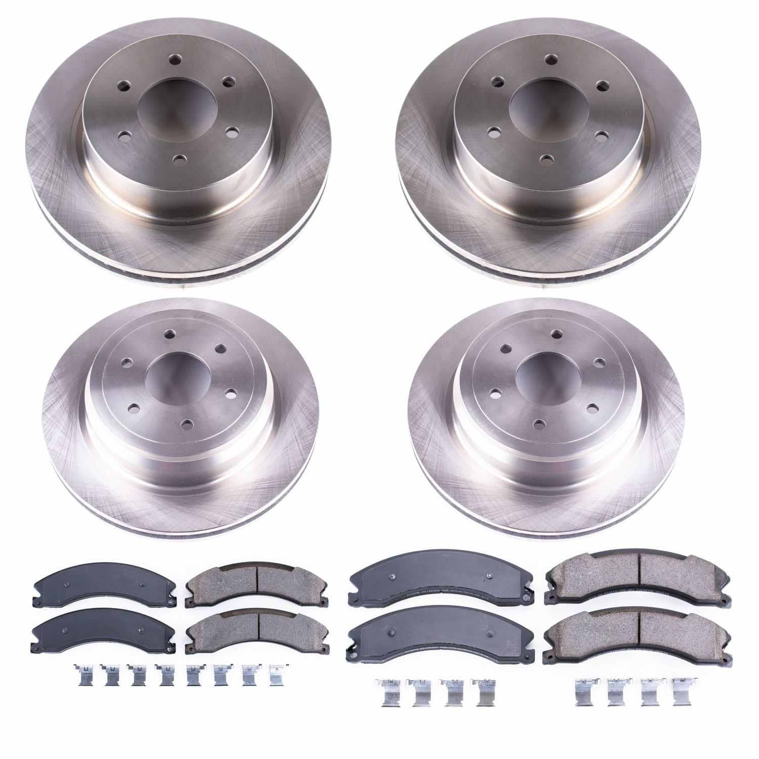 Power Stop - KOE7876 - Front and Rear - Disc Brake Pad and Rotor Kit