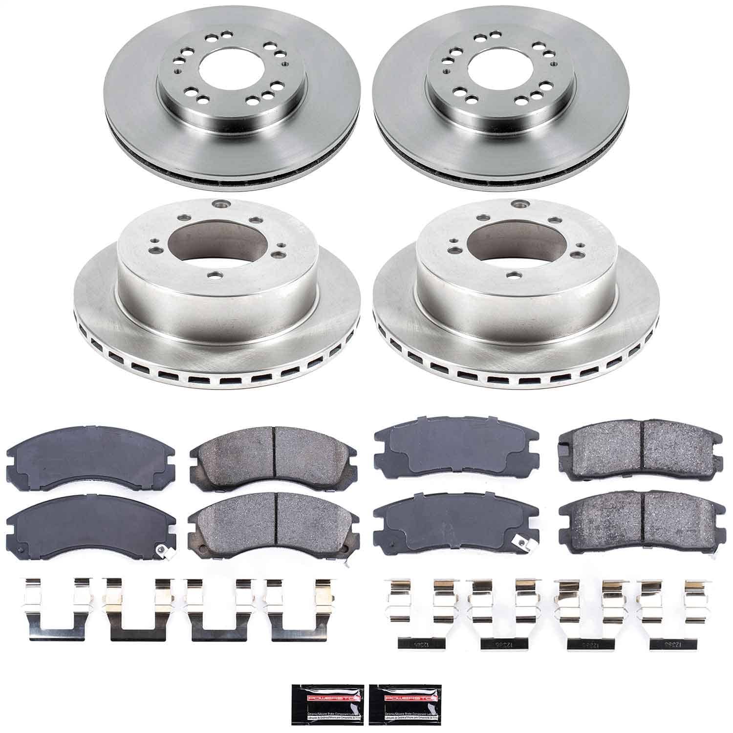 Power Stop - KOE800 - Front and Rear - Disc Brake Pad and Rotor Kit