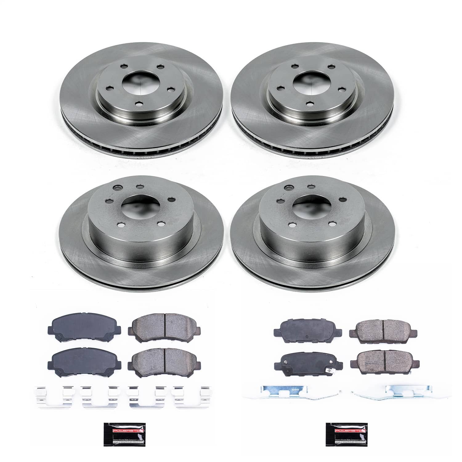 Power Stop - KOE8268 - Front and Rear - Disc Brake Pad and Rotor Kit