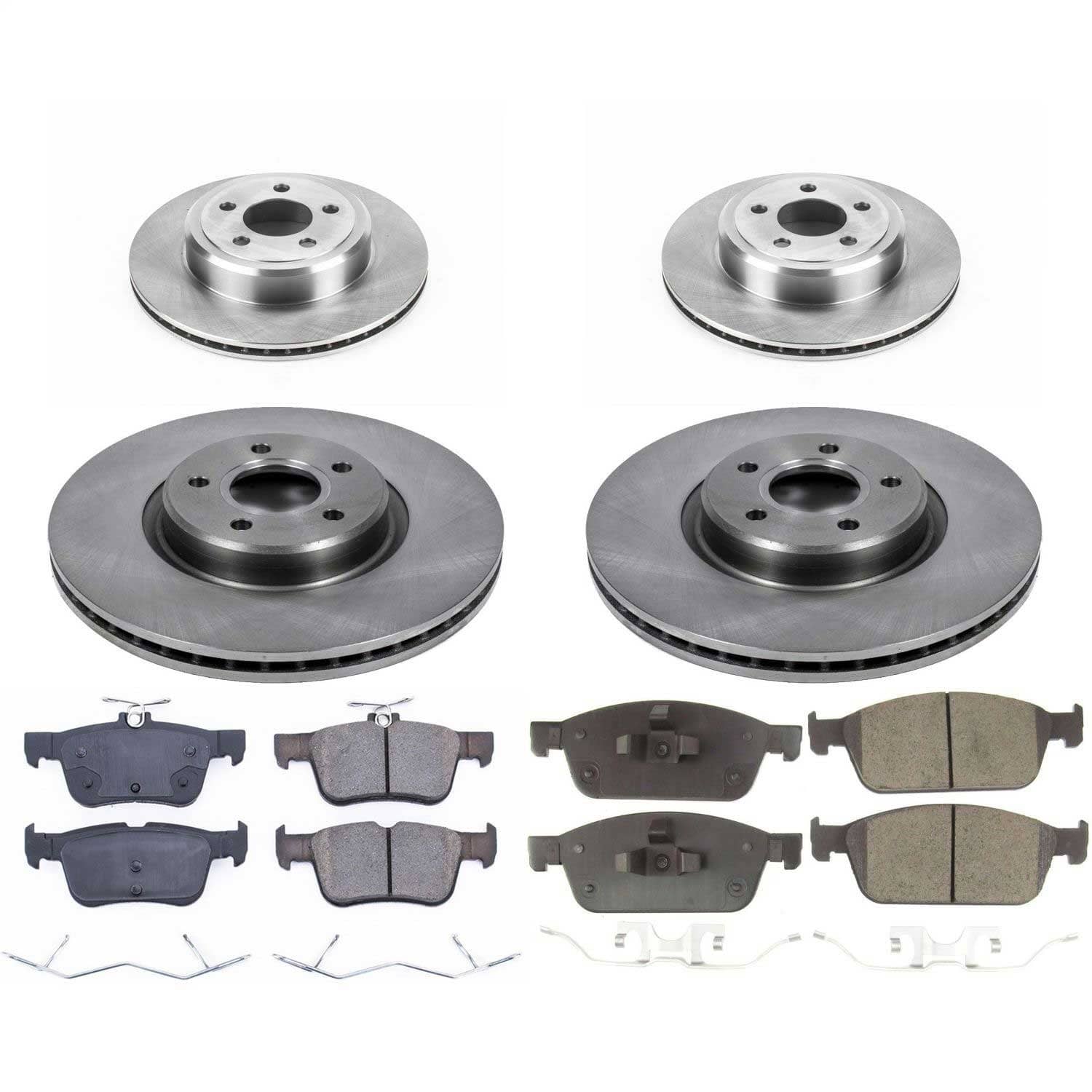 Power Stop - KOE8390 - Front and Rear - Disc Brake Pad and Rotor Kit