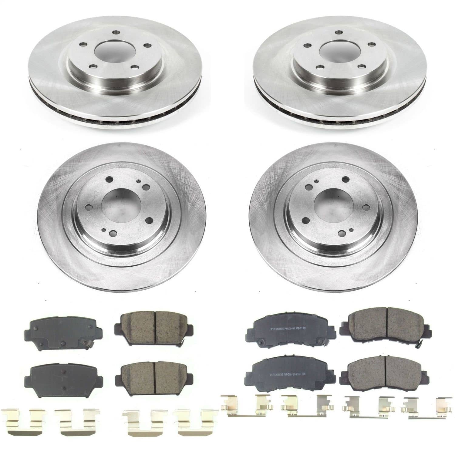 Power Stop - KOE8461 - Front and Rear - Disc Brake Pad and Rotor Kit
