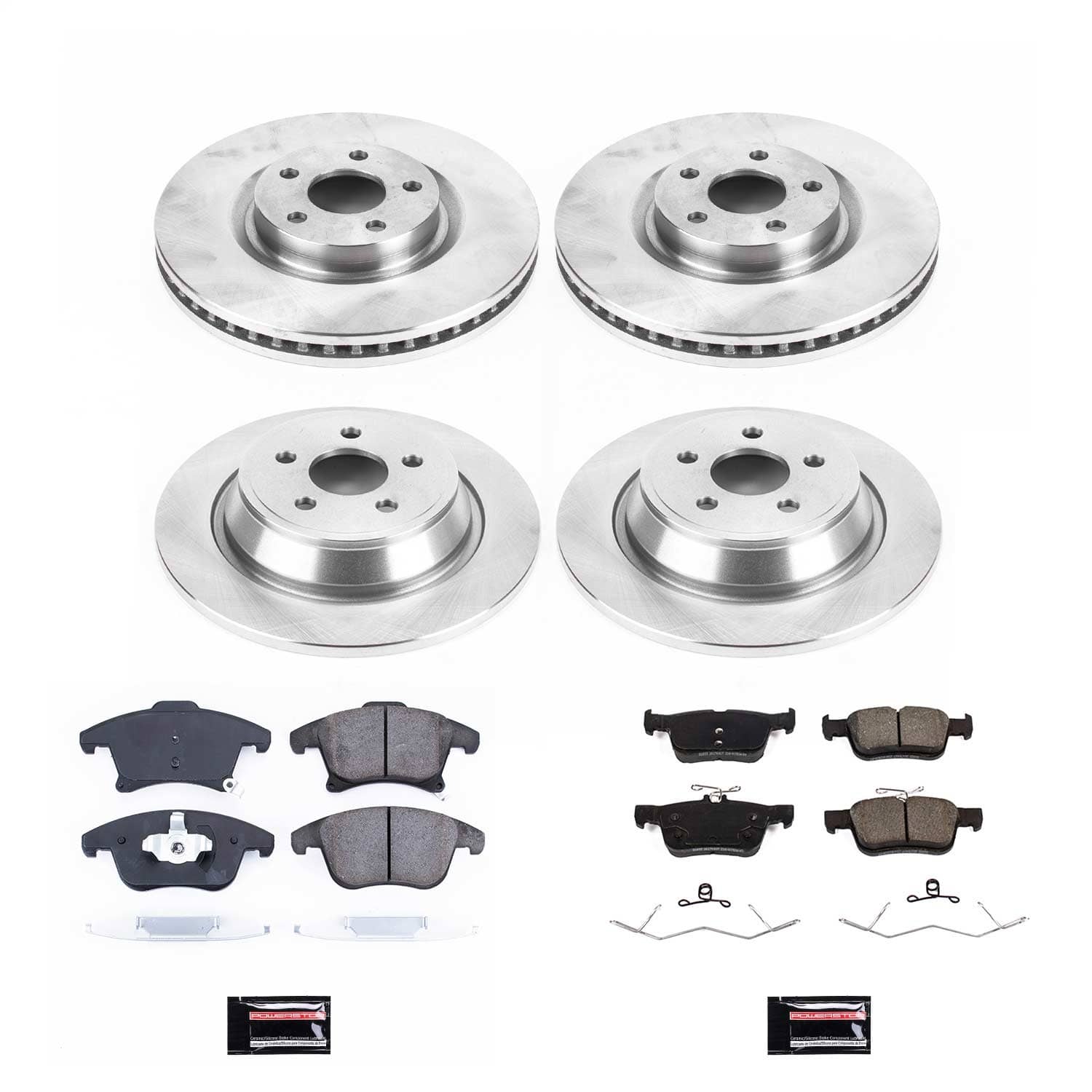 Power Stop - KOE8541 - Front and Rear - Disc Brake Pad and Rotor Kit