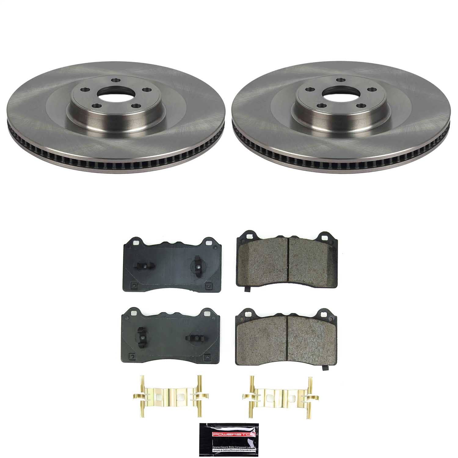 Power Stop - KOE8745 - Front - Disc Brake Pad and Rotor Kit