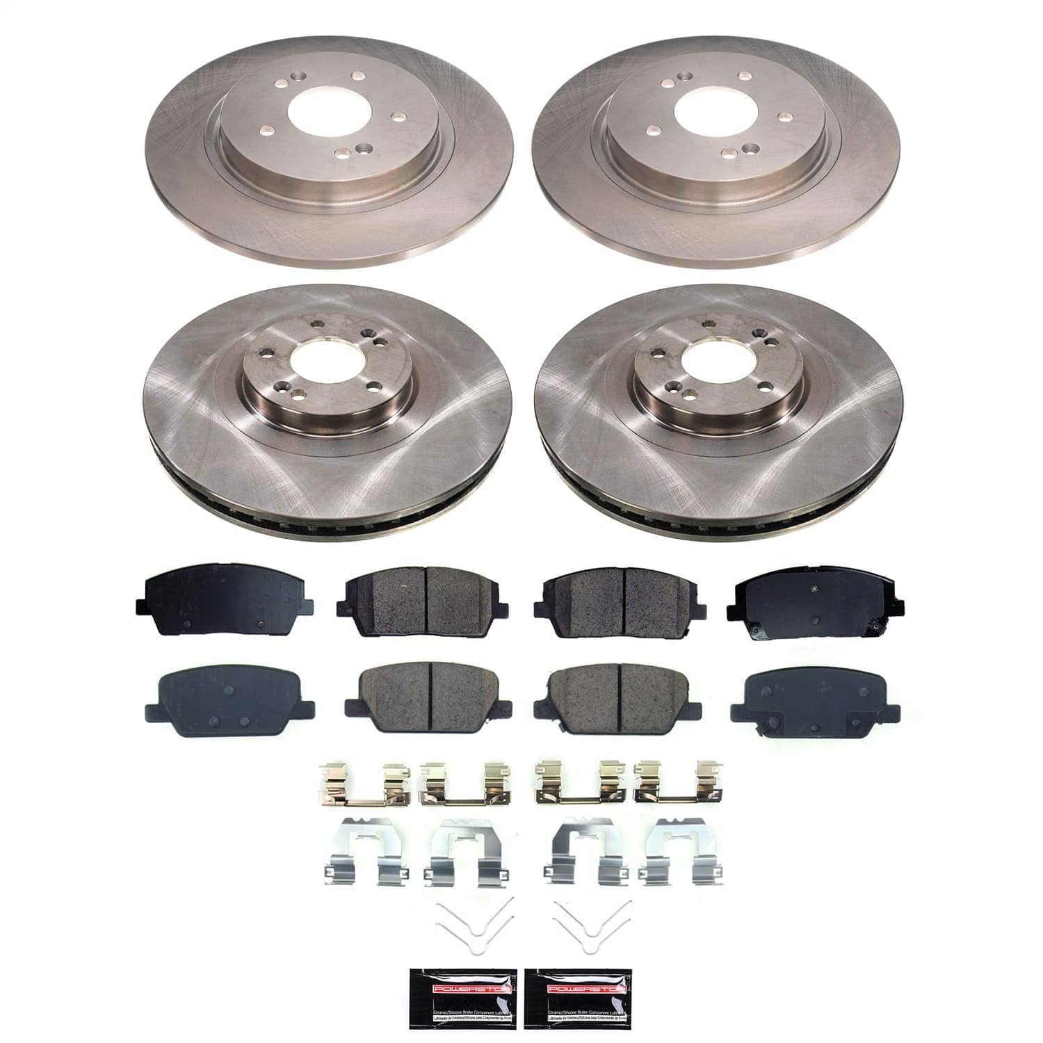 Power Stop - KOE8918 - Front and Rear - Disc Brake Pad and Rotor Kit