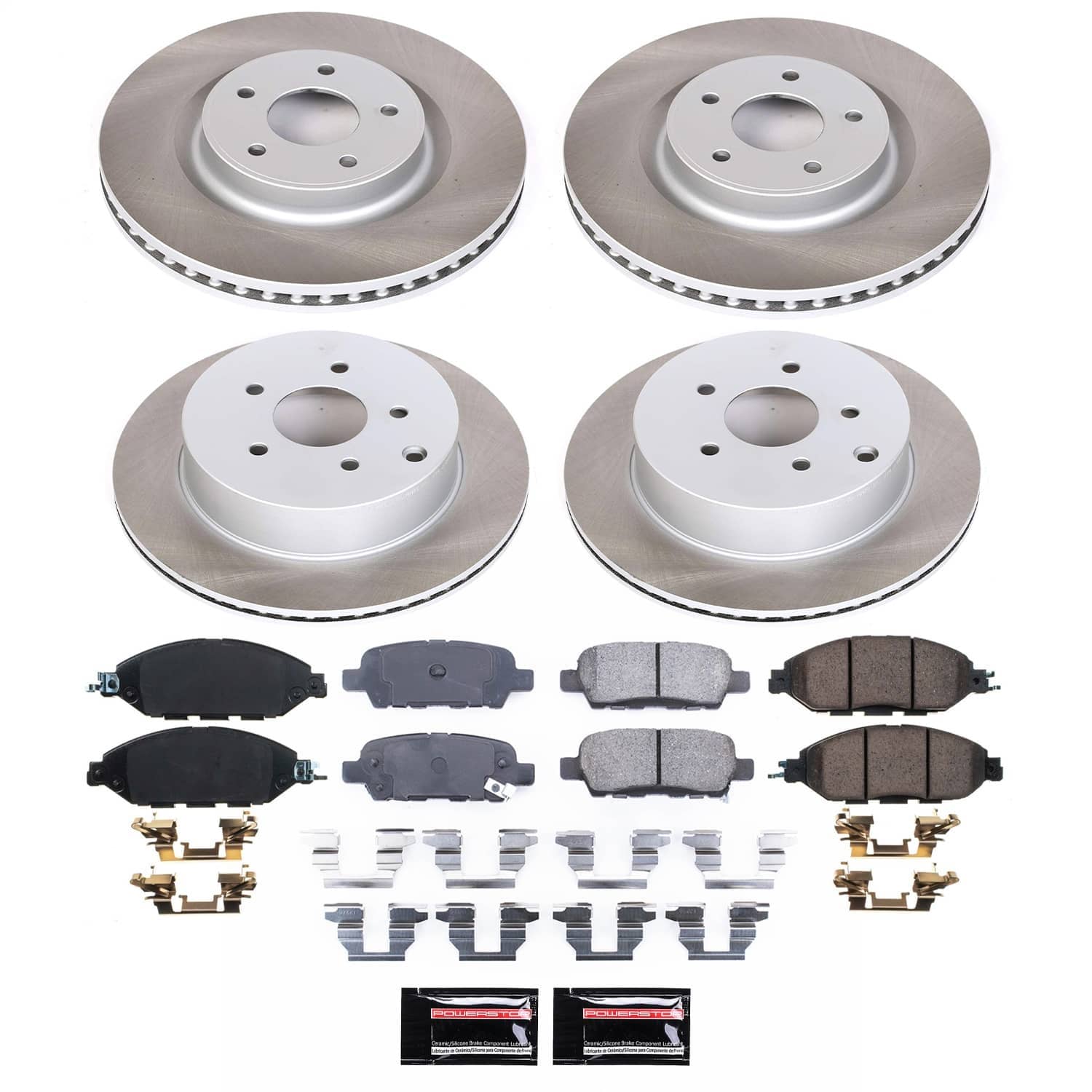 Power Stop - SC6497 - Front and Rear - Disc Brake Pad and Rotor Kit