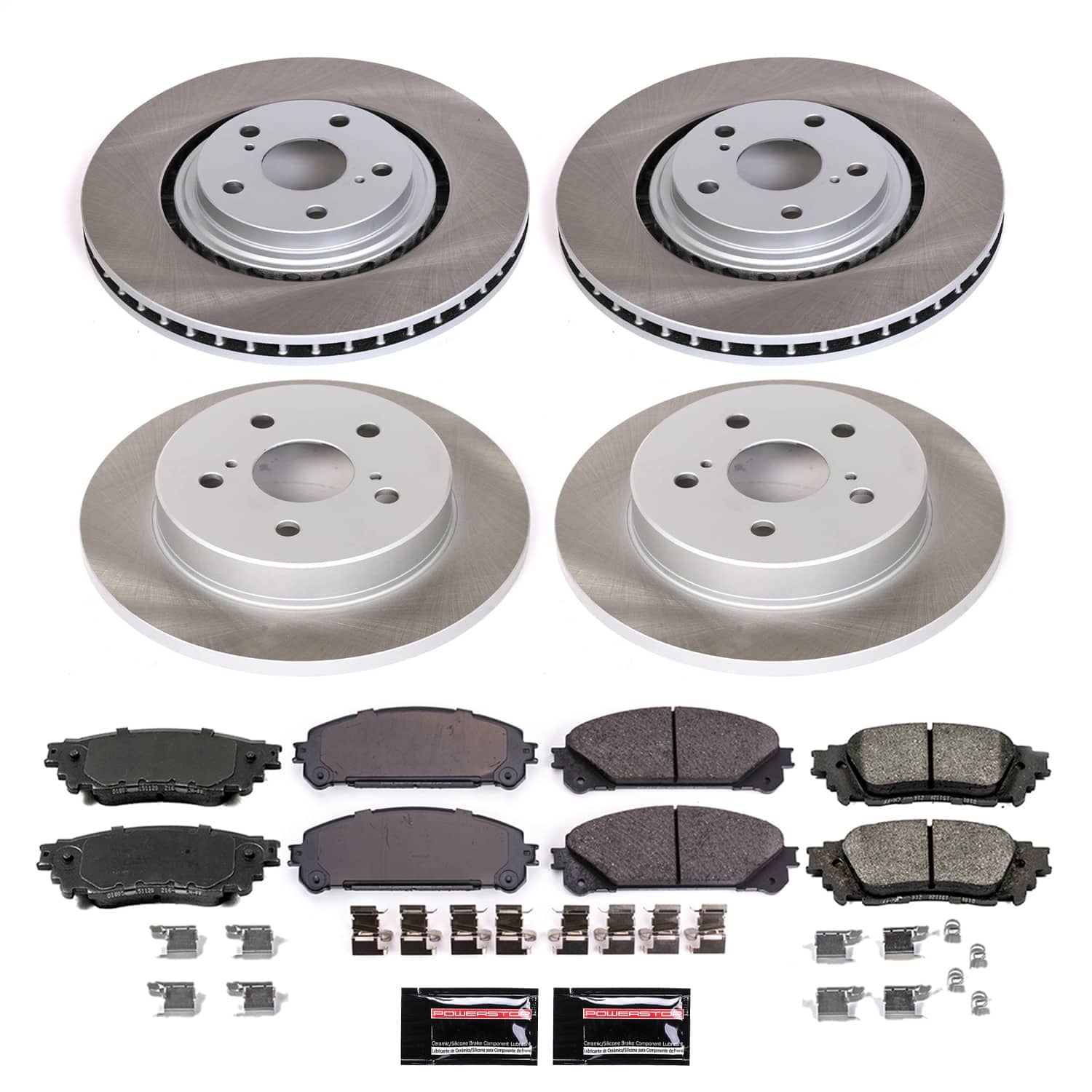 Power Stop - SC7605 - Front and Rear - Disc Brake Pad and Rotor Kit
