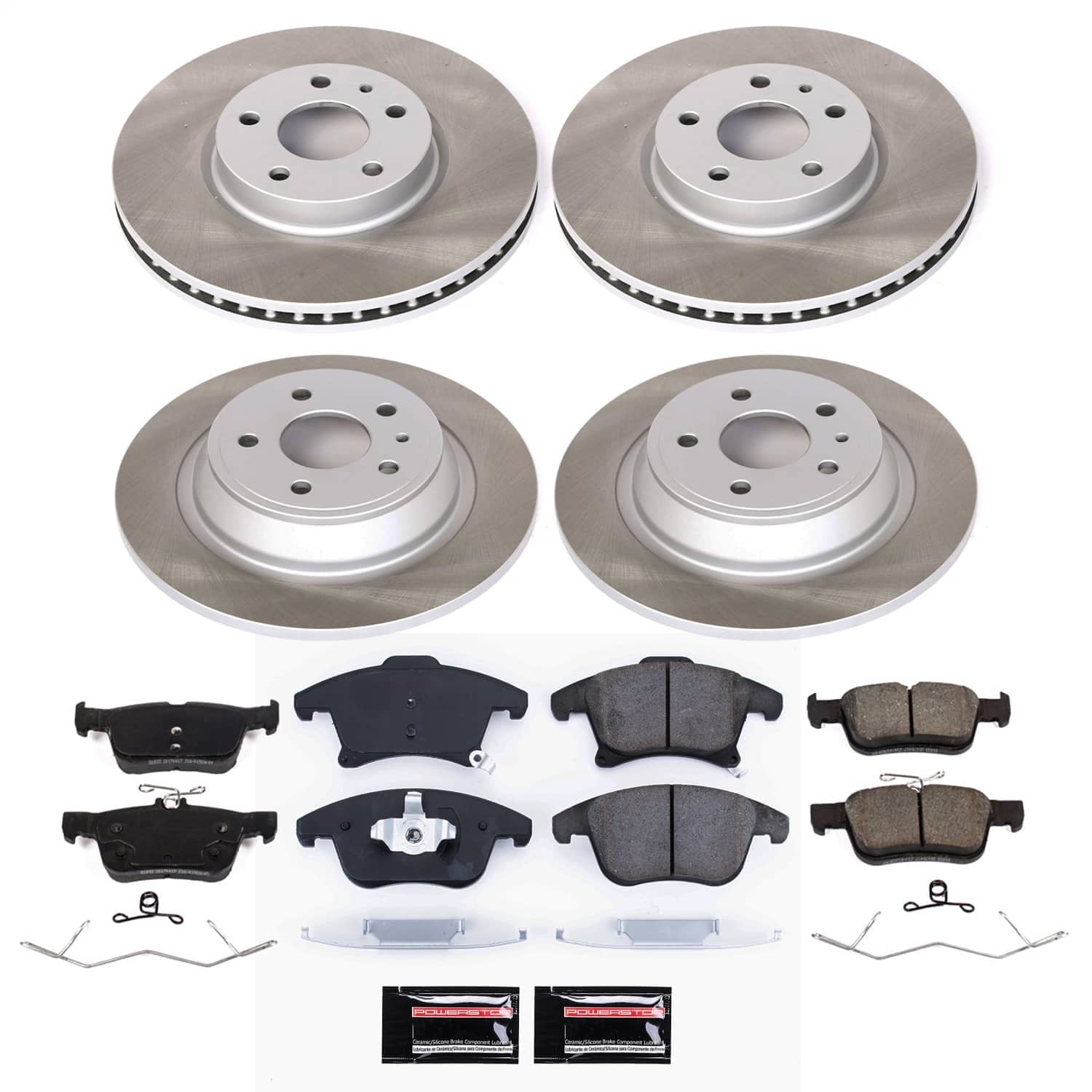 Power Stop - SC8541 - Front and Rear - Disc Brake Pad and Rotor Kit