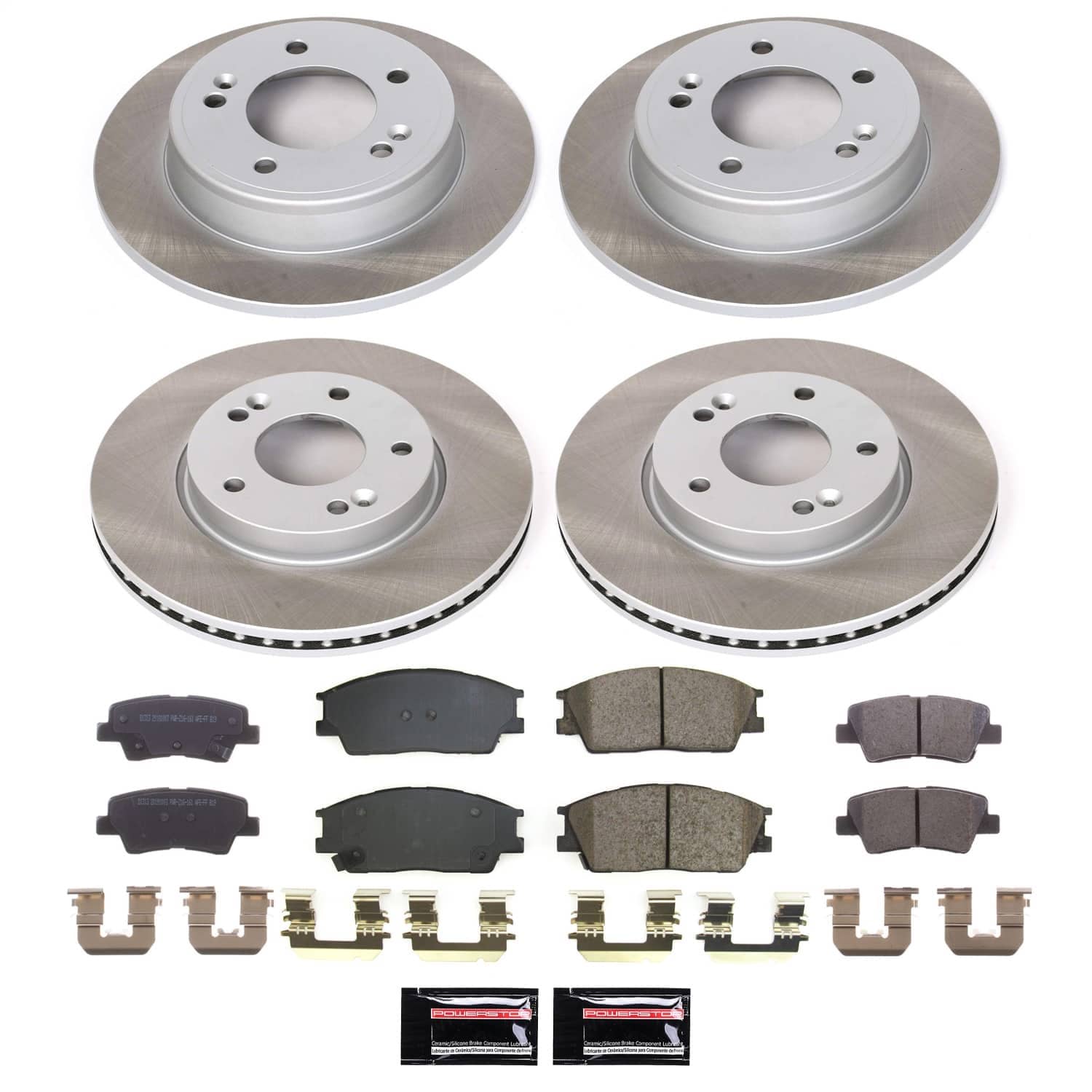 Power Stop - SC8686 - Front and Rear - Disc Brake Pad and Rotor Kit