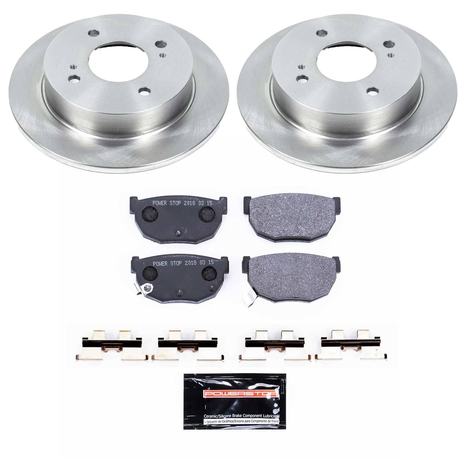Power Stop - TDSK4775 - Rear - Disc Brake Pad and Rotor Kit
